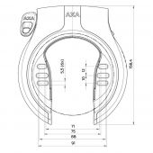 Ringslot Axa Victory zwart / grijs ART2