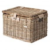 Rieten mand Basil Denton L Rotan grijs / nature grey
