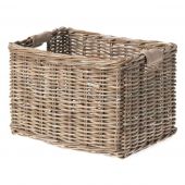 Rieten mand Basil Dorset L Rotan grijs / nature grey