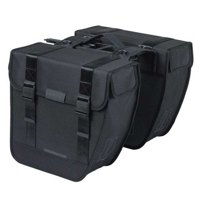 Dubbele fietstas Basil Tour zwart MIK 28 liter
