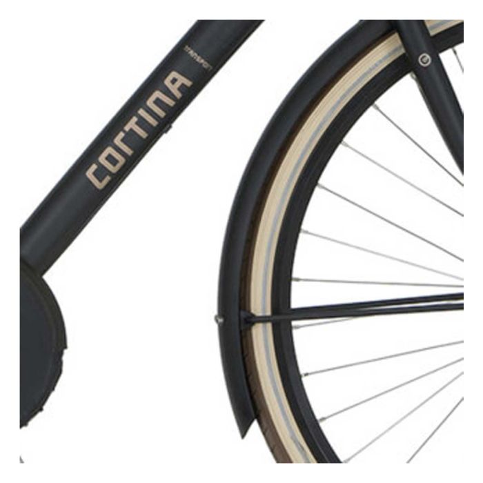 Spatbord voor Cortina 28 U4 jet black matt - C177428007