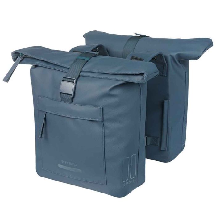 Dubbele fietstas Basil Brooklyn Marineblauw 41L