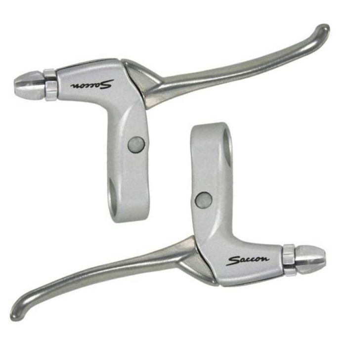 Remhendel set Saccon voor rollerbrake 4 vingers Satin / zilver