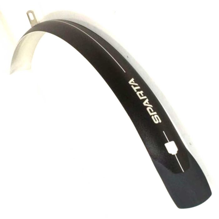 Spatbord voor Sparta NOA / FPH zwart met witte streep aluminium - 53415509