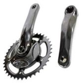 Crankstel Cortina alu 38 tands 152mm 3/32" met disc zwart 38T - CRH38152ZW