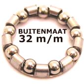 Kogelring Shimano type C 7/32x9 achternaaf terugtraprem links/rechts - Y28290050