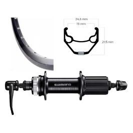 Redondo 20 inch achterwiel holle kamer velg QR 8 Shimano
