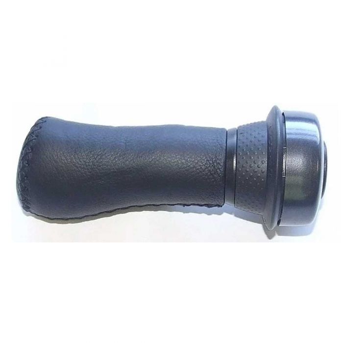 Handvat Gazelle aero leer ZWART met draaibel links 100mm - 540278500