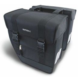 Basil Tour VWP dubbele fietstas 26L zwart/zilver