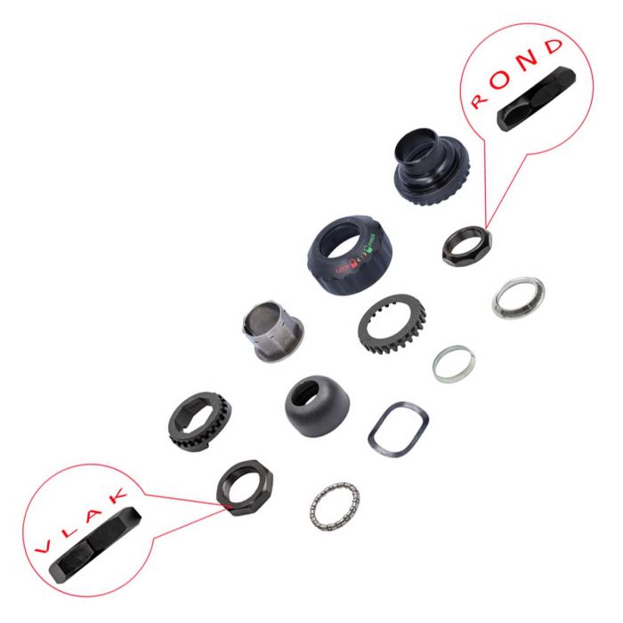 Balhoofdstel Batavus PM 1 1/8" 28.6/34/26.4 mm met stuurblokkering zwart - 708375