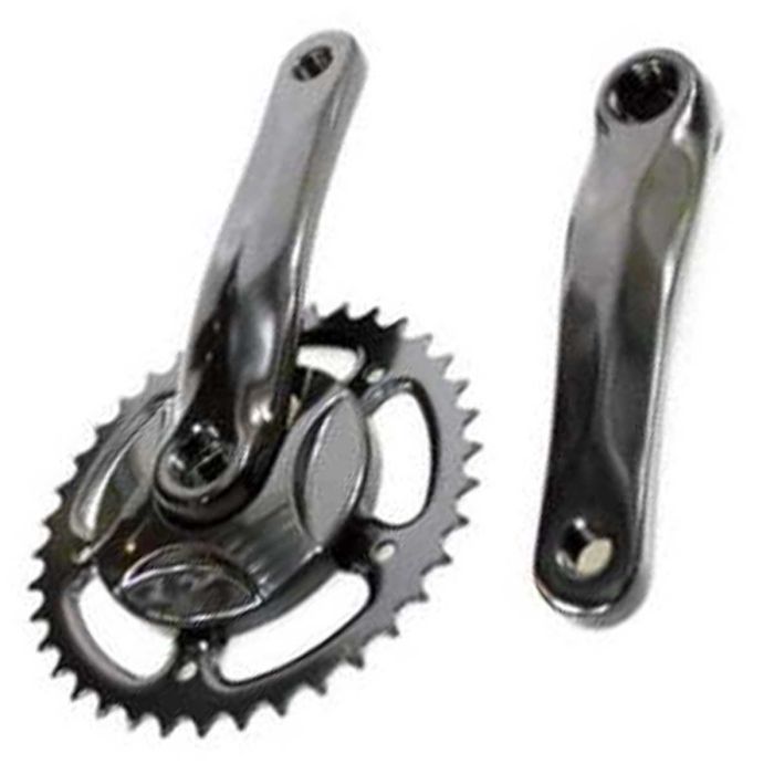 Crankstel Cortina alu 38 tands 152mm 3/32" met disc zwart 38T - CRH38152ZW
