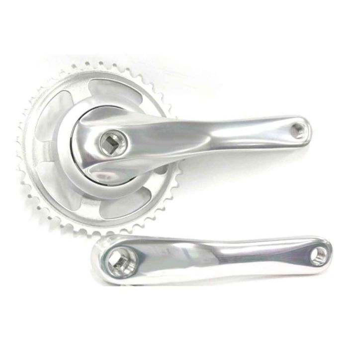 Crankstel Gazelle LH 38 tands ZILVER aluminium voor gesloten kettingkast - 371315300