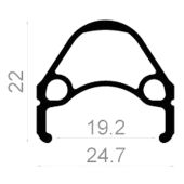 Velg Sparta 28" Rodi Freeway 622x19 9x4 36 gaats 14G ZILVER geslepen - 51500275 