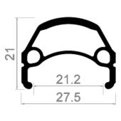 Velg Sparta 28" Rodi Web 21 13G 36 gaats normaal spaakpatroon ZWART - 708659