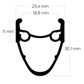 Velg Gazelle Dutch 28" zwart 36 gaats spaakgat 14 geslepen - 350515840