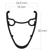 Velg Gazelle Ryde Dutch 28" zwart 2x18 patroon 36 gaats spaakgat 14 ongeslepen - 350514140