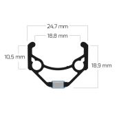 Velg Gazelle 28" Ryde Eco 19 36 gaats 14G zwart geslepen 36x1 - 350751640