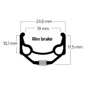 Achterwiel 28" uitval cassette Shimano 8/9/10v ZAC19 ZWART - 710431