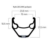 Velg Rigida / Ryde ZAC2000 28" 32 gaats nippel 14 ZILVER