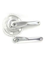 Crankstel Gazelle LH 38 tands ZILVER aluminium voor gesloten kettingkast - 371315300