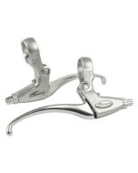 Remhendel set Saccon voor rollerbrake  4 vingers Satin / zilver